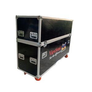 Valise de transport robuste pour écran TV, avec cadre en aluminium, antichoc, roues à frein et mousse pour la protection des écrans LED - Product Image 1