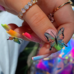 Ongles artificiels faits à la main réutilisables à presser, vente en gros sous marque privée, faux ongles colorés, faux ongles en acrylique de luxe - Product Image 4