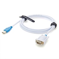 Cable USB a RS232 FT232R, Adaptador Serial USB-A Macho a DB9 Macho con Tornillos de Fijación para Programación de PLC y Equipos Industriales