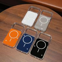Étui magnétique antichoc en TPU+PC ultra-résistant transparent avec support pour téléphone portable pour iPhone 17 Pro Max/17 Pro/16/15/14/13/12/11