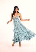 Robe de soirée luxueuse à perles, robe élégante mini sexy maxi, robe élégante pour femme, robe élégante pour femme, robe maxi décontractée 100% soie imprimée