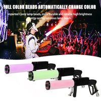 Équipement d'effets de scène RGB avec lumière LED, machine à fumée à jet, pistolet à fumée pour mariage, fête, DJ, disco, pistolet à CO2