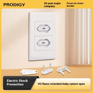PRODIGY OL007 Brésil/Uruguay <span class=keywords><strong>Protection</strong></span> contre les chocs électriques pour bébés et enfants, protecteur <span class=keywords><strong>de</strong></span> prise, plastique écologique, ensemble <span class=keywords><strong>de</strong></span> verrous multifonctions, 8 pièces - Product Image 4