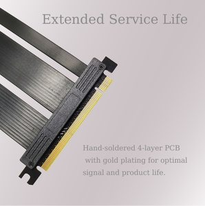 Cable Riser PCIe 4.0 X16 para Chasis ITX, Cable de Extensión Vertical Flexible de 180 Grados para PC Gaming Personalizada <span class=keywords><strong>MOD</strong></span> - Product Image 2