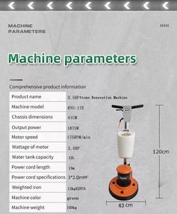 KARVA heißer Verkauf Beton marmors chl eifer Bodenbelag Stein polierer Epoxid marmor Terrazzo oberflächen maschine Teppich reinigungs maschine - Product Image 6