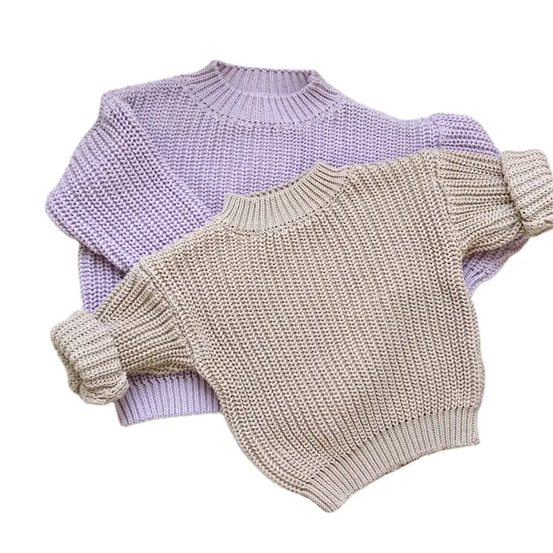 Winter Children's Jumper Long Sleeved Baby Girl Knitwear Infant Cotton Pullover Baby Boy Knitted Sweater