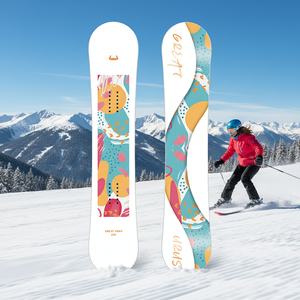 Tabla <span class=keywords><strong>de</strong></span> <span class=keywords><strong>Snowboard</strong></span> QYWX QYSN008 True Twin Camber Alpine <span class=keywords><strong>de</strong></span> 140 cm, Madera <span class=keywords><strong>de</strong></span> Álamo y Fibra <span class=keywords><strong>de</strong></span> Vidrio, con Fijaciones y Botas, para Principiantes y Adultos - Product Image 2