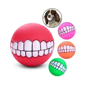Factory Direct Funny Pet Teeth Pattern <b>Balls</b> Squeaky <b>Dogs</b> Toys Sound Bite Resistant Durable Training Chew Vinyl Eco-Friendly - Product Image 2