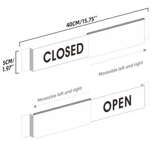 Cửa hàng kinh doanh mở đóng biển báo kim loại cửa hàng mở đóng dấu hiệu thông báo cài đặt keo trắng và đen - Product Image 6