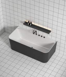 Baignoire autoportante en acrylique moderne et brillante pour 1 personne, certifiée pour usage intérieur en villas et hôtels, avec fonction massage pour salle de bain - Product Image 4