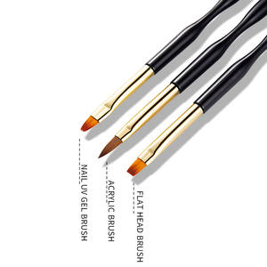 Set Dual-Use Nagel-Liner-Pinsel, Kleine Taille, Multifunktionaler Therapie-Gel-Pinsel mit Nylon-Hakenlinien-Stift - Product Image 3