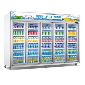 5 cửa kính cường lực bia thương mại năng động & làm mát không khí trưng bày thẳng đứng Máy làm mát đồ uống lớn với kệ có thể điều chỉnh - Product Image 6