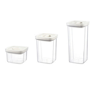 Food <b>Storage</b> Container Round Flip Top Lid Airtight <b>Jar</b> <b>For</b> Grains Snacks <b>Kitchen</b> Use - Product Image 5