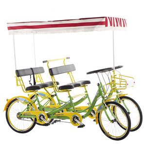 Vélo tandem/surrey à 7 places pour des moments de plaisir touristique, fonction de frein à main pour plus de sécurité, siège spécial pour enfants - Product Image 4