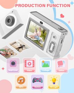 <strong>Mini</strong> <strong>Digital</strong> <strong>Camera</strong> 48MP Dual Lens 1080P 4K Games <strong>Camera</strong> Available in Pink, White, and Black <strong>Digital</strong> <strong>Camera</strong> for Kids - Product Image 2