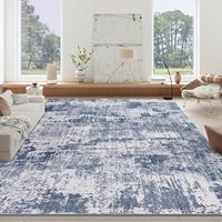 Abstrait zone lavable antidérapant grande taille jeter pliable salon chambre intérieur moderne maison déco bleu tapis tapis