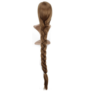 Perruque queue de cheval tressée blonde de 48 pouces, vente en gros, perruque synthétique extra longue, princesse <span class=keywords><strong>Raiponce</strong></span> et prince Flynn Ryder, perruque de cosplay d'anime - Product Image 2