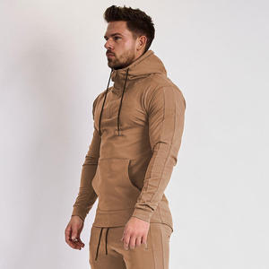 เสื้อฮู้ดดี้ออกกำลังกายผู้ชายทรงสลิมฟิต พิมพ์ลายโลโก้ตามสั่ง ผ้าฝ้าย 100% ระบายอากาศได้ดี ให้ความอบอุ่น เหมาะสำหรับฤดูใบไม้ร่วง ออกแบบสำหรับเล่นกีฬาและฟิตเนส พิมพ์ลายสกรีน - Product Image 2