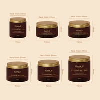 Pots en Plastique PET Ambré de Qualité Alimentaire, Luxueux pour Crème Corporelle, Gommage Corporel, et Beurre Corporel – Contenants d'Emballage 200ml, 300ml, 350ml, 400ml, 500ml