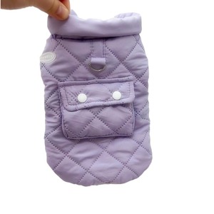 Chaleco morado para mascotas, ropa acolchada de invierno para gatos y perros pequeños - Product Image 4