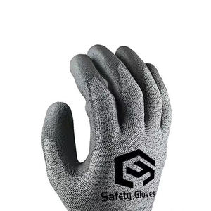 Guantes de Trabajo de Seguridad CHUANGYING al por Mayor, Resistentes a Cortes HPPE, En388 Anti-Corte 4X43C, Industriales, Impermeables, con Palma de <span class=keywords><strong>PU</strong></span> - Product Image 2