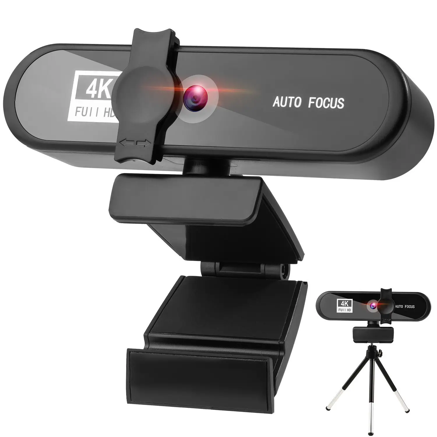 Oem Odm Berkendara Gratis Autofokus 4K Kamera Web 1080P 4K dengan Tripod dan Penutup Privasi