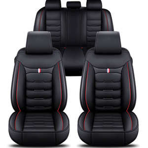 Ensemble complet de <span class=keywords><strong>housse</strong></span> universelle de siège de voiture en cuir PVC avec coussin de siège de voiture Accessoire intérieur de - Product Image 2