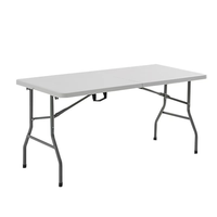 Table pliante en plastique rectangulaire pour cour, mariages et banquets en plein air, empilable, pliable, 6 pieds/8 pieds