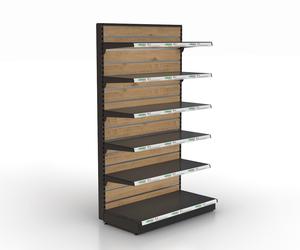 European Style <strong>Slim</strong> Gondola Supermarket <strong>Shelves</strong> Perforated Metal Shelving <strong>Unit</strong> for Euro Market Standards - Product Image 6
