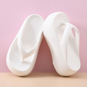 Sandales de plage compensées pour femme Guru, hauteur 6 cm, en EVA blanc - Product Image 1