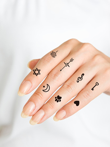 Tiny Finger Temporary <b>Tattoo</b> Sticker Non Toxic Waterproof Sweatproof Water Transfer <b>Paper</b> Decal for Face Body Professional Use - Product Image 5