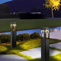 Lampu penambat LED aluminium tahan air tenaga surya 3W IP65 untuk penerangan taman lanskap dan rumput luar ruangan
