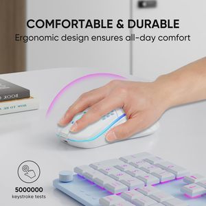 Professional Wireless Gaming <b>Mouse</b> 3200DPI Rechargeable RGB Gamer <b>Mouse</b> with Honeycomb <b>Computer</b> <b>Mouse</b> Gaming <b>Mice</b> - Product Image 6