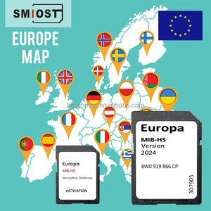 SMIOST Custom Wireless CarPlay GPS mappa di navigazione aggiornamento CID SD Card per Audi MIB HS 16GB Q5 A4 S3 Q2 europa - Product Image 1