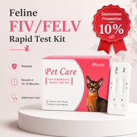 Kit de test rapide combiné FIV/FeLV pour chats, test d'anticorps et d'antigène, diagnostic vétérinaire, fournisseur OEM, vente en gros