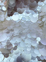 Nouveau tissu en tulle à sequins multicolores 18+40mm pour robe de mariée, robe de soirée, vêtements de créateur