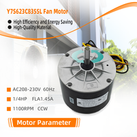 Moteur de ventilateur Y7S623C835SL 208-230V 60Hz, pièces de moteur de ventilateur, 1/4HP 1.45A 1100RPM CCW