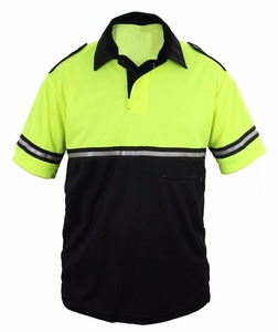 Polo de sécurité haute visibilité imperméable à manches courtes avec bande réfléchissante argentée <span class=keywords><strong>FR</strong></span> et design bicolore pour les travailleurs du bâtiment - Product Image 5