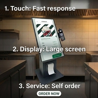 Kioscos de Autoservicio de 15.6/21.5 Pulgadas para Pedidos y Pagos, Máquina Android de Autoservicio para Camiones de Comida