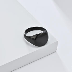 Unisex Geometric Smooth Titanium Steel <b>Ring</b> Gold Black Silver Color Fashion Jewelry Gift Accessory - Product Image 4