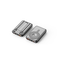 Batería Externa Magnética Inalámbrica Portátil de 10000mAh con Carga Rápida PD22.5W, con Cables Dobles y Soporte para Teléfono