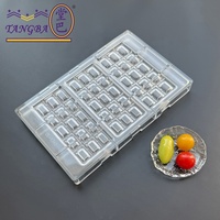 Tangba 50g haricot à barre plaque de grille rectangulaire chocolat Polycarbonate moule à chocolat facile à nettoyer et démouler moule à chocolat