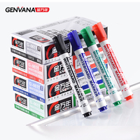 Marqueurs effaçables à sec Genvana en gros pour tableau blanc, encre rechargeable, écriture fluide, faible odeur, non toxiques
