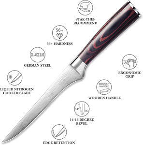 <span class=keywords><strong>Cuchillo</strong></span> <span class=keywords><strong>para</strong></span> Deshuesar de 6 Pulgadas, Acero Inoxidable Alemán con Alto Contenido de Carbono 4Cr13, <span class=keywords><strong>Cuchillo</strong></span> Afilado <span class=keywords><strong>para</strong></span> Deshuesar, Filetear y Cortar Carne de Aves y <span class=keywords><strong>Pollo</strong></span> - Product Image 2
