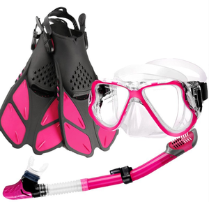 WL SCS5201 Ensemble de plongée et de snorkeling 3 pièces avec lunettes HD, tuba et palmes en silicone entièrement étanches - Livraison gratuite - Product Image 3