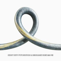 Tuyau composite PTFE haute résistance avec spirale interne en fil d'acier, pour aspiration et refoulement de produits chimiques sous vide