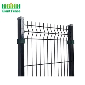 Waterproof 3D Curved Welded Wire Mesh Garden Border Fence Easy Installation Decorative Steel Iron Coated New Fence Panel Gate