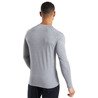 Camisetas de Manga Larga para Hombre, Casuales, de Yoga, Estampadas, de Algodón y Bambú, sin Costuras, Transpirables, para Entrenamiento, Running y Gimnasio