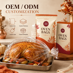 Bolsas para Asar Pavo Aptas para Microondas con Fondo Cuadrado, Resistentes al Calor y de Grado Alimenticio para Menús Navideños y de Temporada - Product Image 2