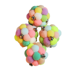 <b>Cat</b> Pom-Pom Ball With Bell Boredom Buster <b>Interactive</b> <b>Toy</b> For <b>Cats</b> Pet Plaything - Product Image 4